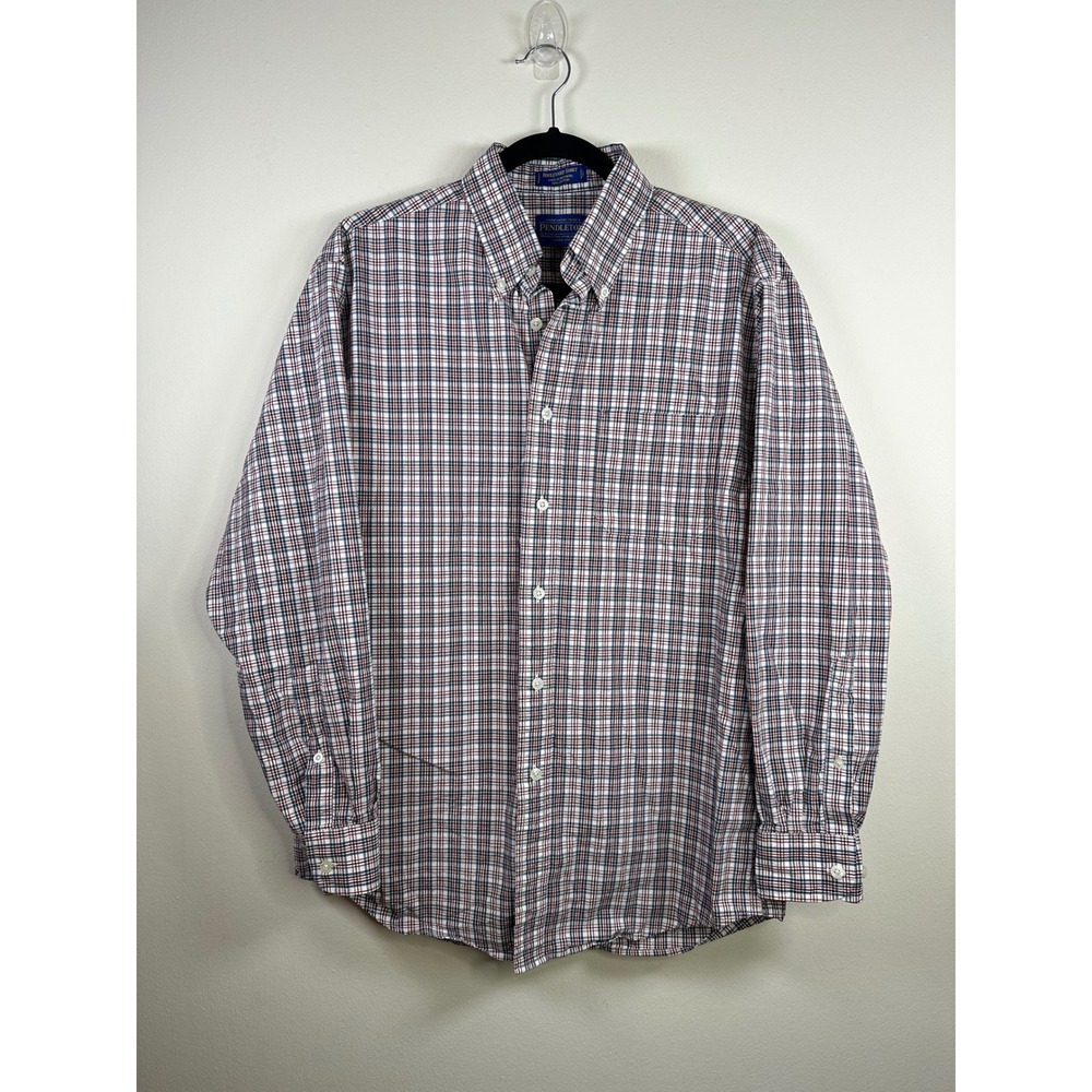 Pendleton Men's Boulevard Plaid‎ Flannel 100% Cotton Button Down Shirt Size M